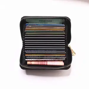Business Card Holder Wallet Women/Men Gray Bank/I D/Credit C