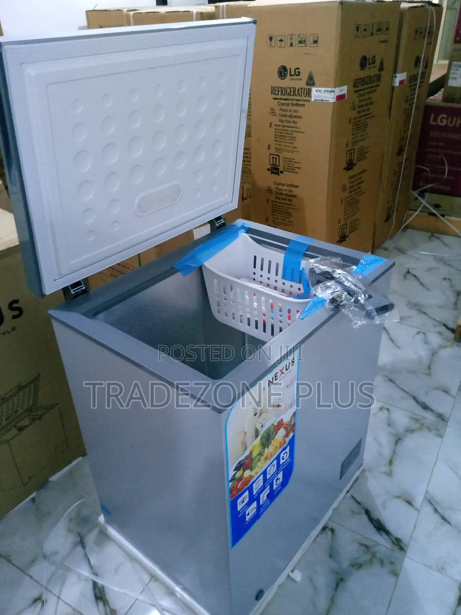 Durable 150ltr Nexus Chest Freezer With LED Light+Lock
