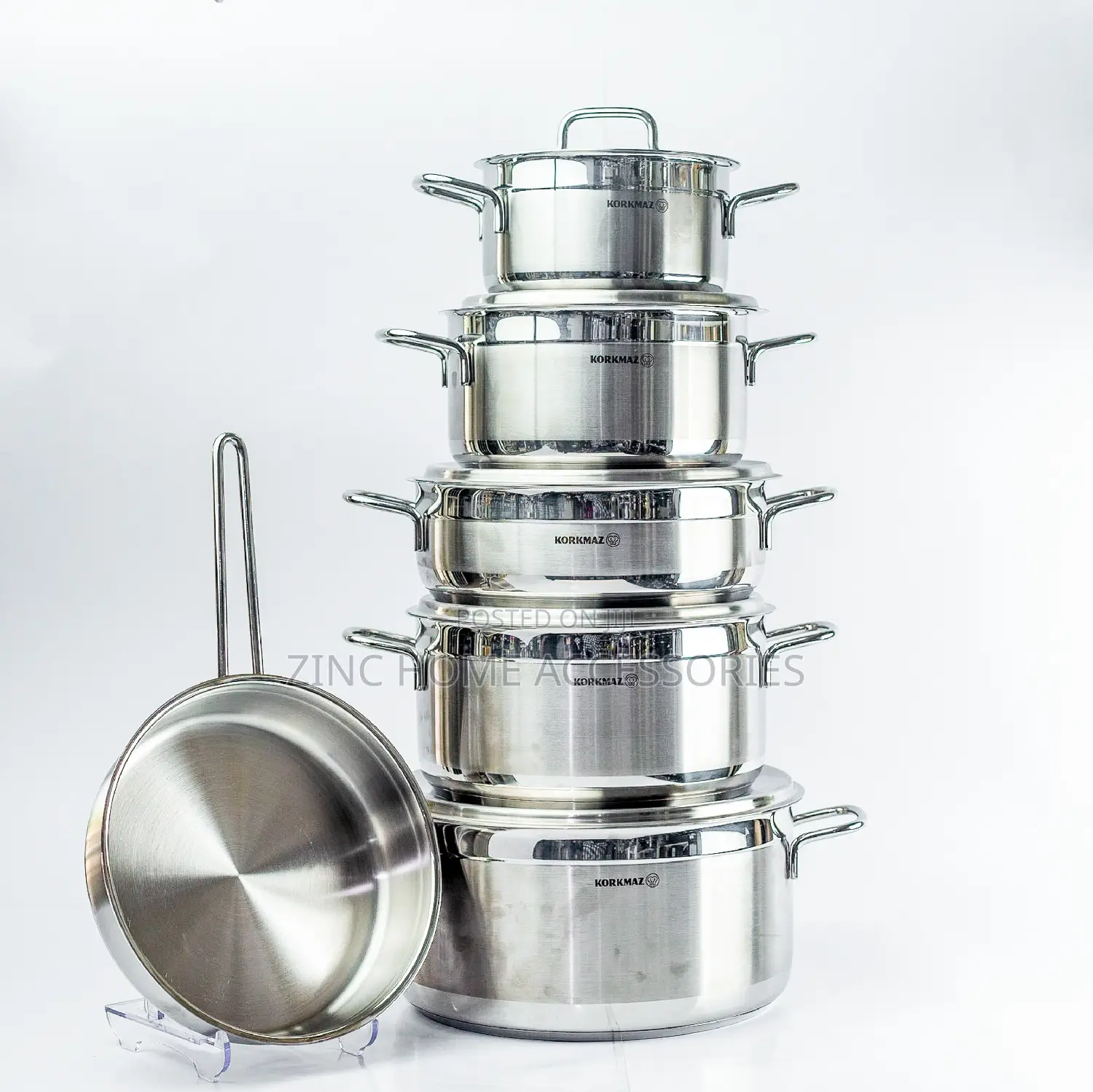 11pc Alpha Xl Non-Stick Stainless Steel Cookware Set