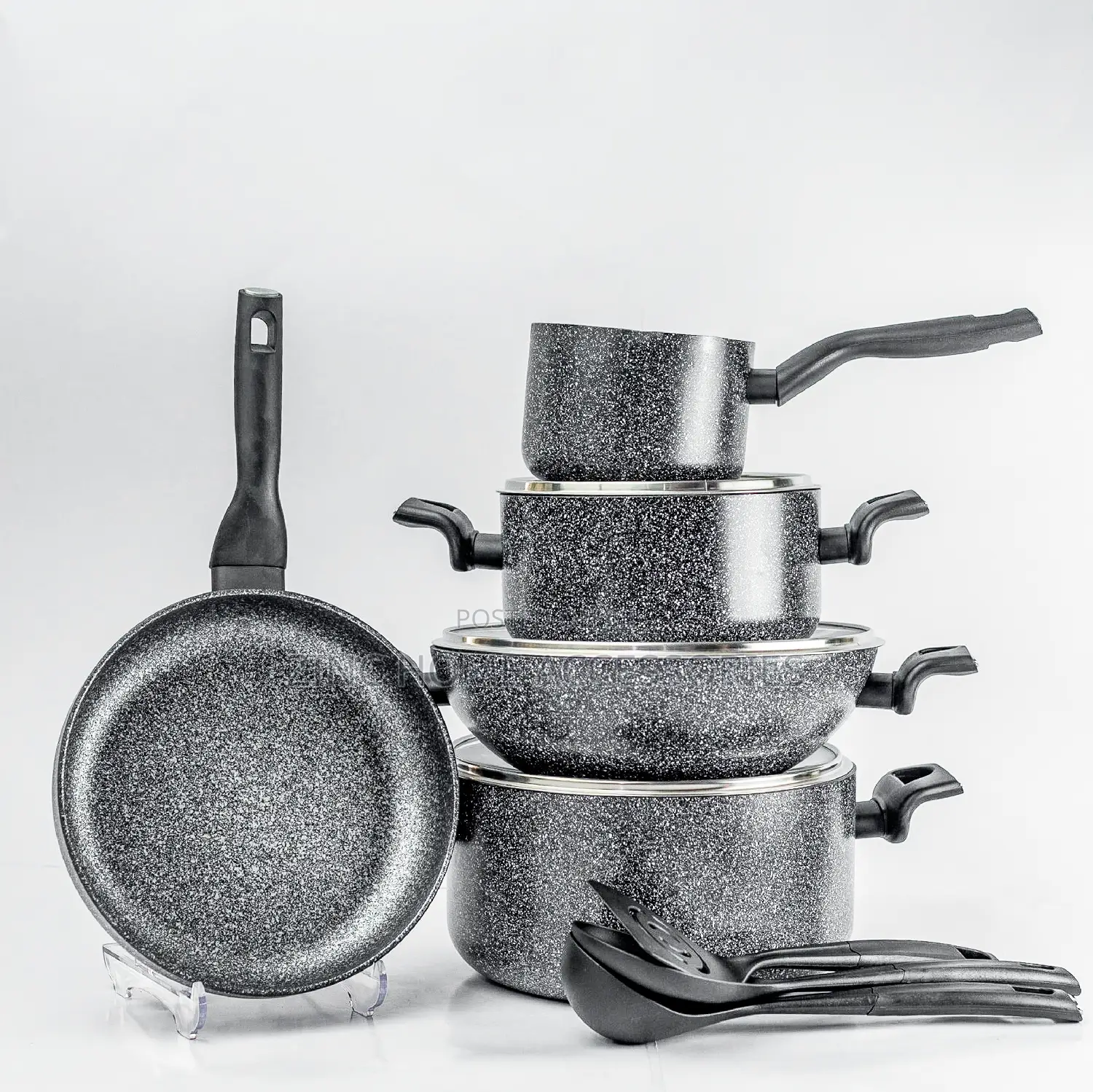 11pc Non-Stick Granite Cookware Set