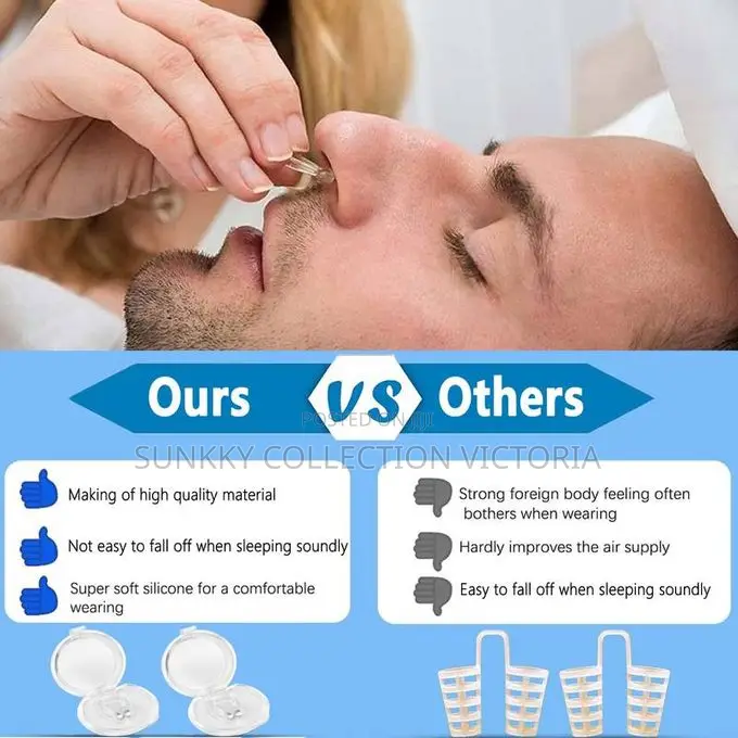 Magnetic Anti Snoring Clip Devices Silicone Snorestopper6ps