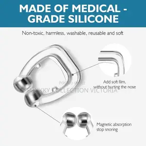 Magnetic Anti Snoring Clip Devices Silicone Snorestopper6ps