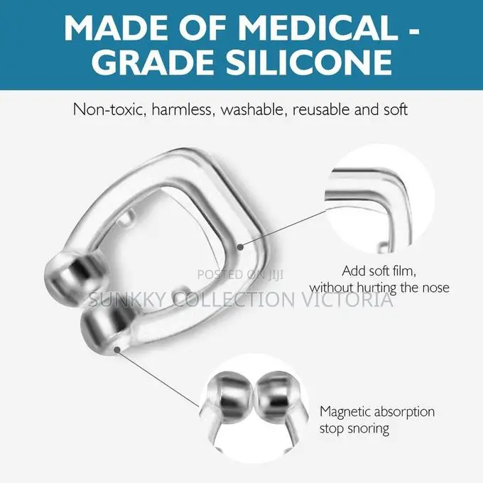 Magnetic Anti Snoring Clip Devices Silicone Snorestopper6ps