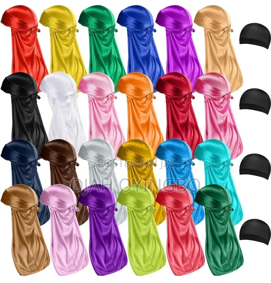 Premium Silk Satin Durags Wave Caps – Unisex Streetwear