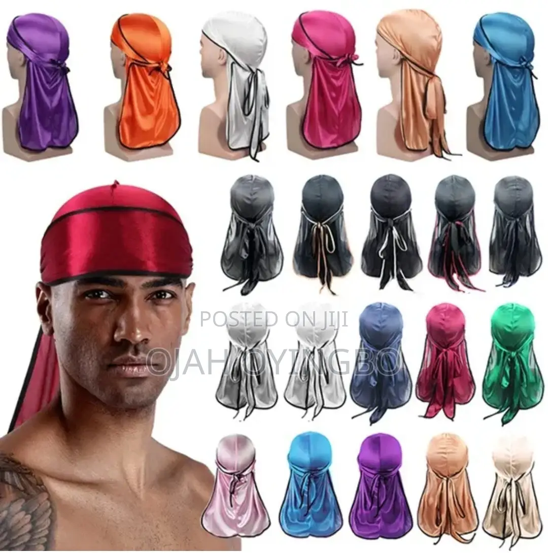 Premium Silk Satin Durags Wave Caps – Unisex Streetwear