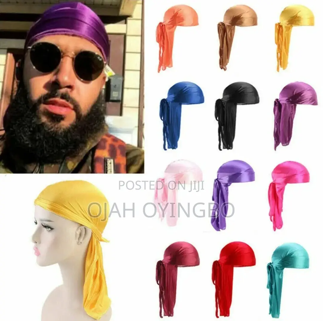 Premium Silk Satin Durags Wave Caps – Unisex Streetwear