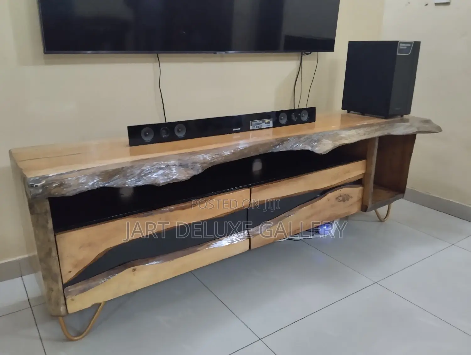 Stylish Wooden Timber Console