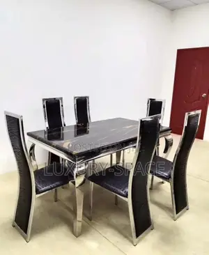 Quality Marble Dining Set by 6