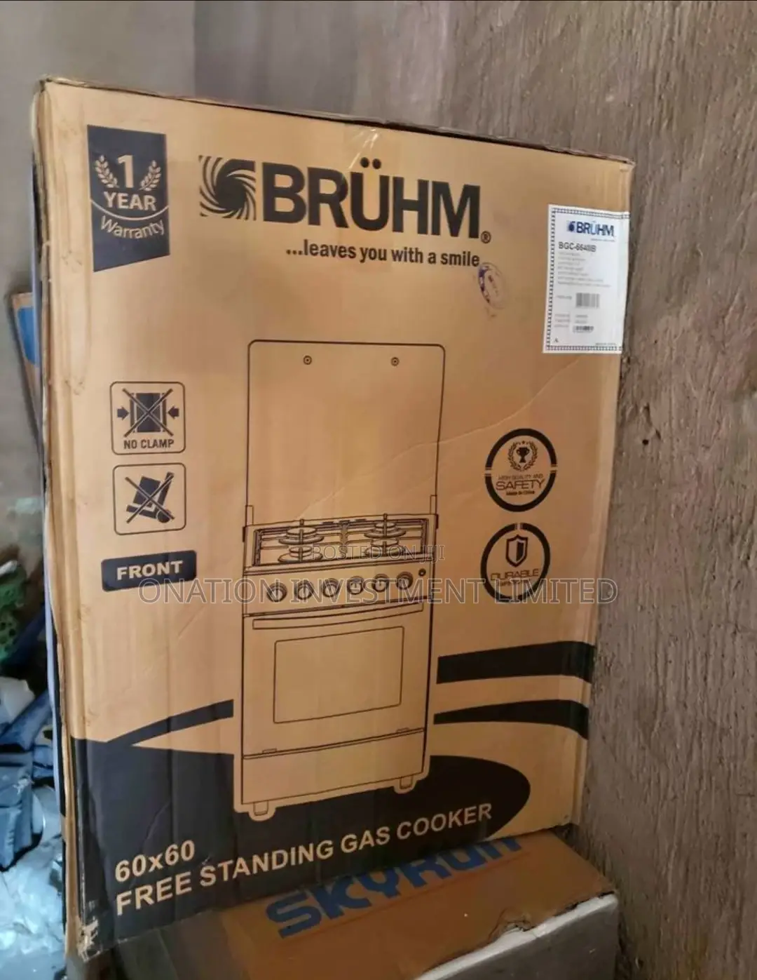 Brand New Bruhm Gas Cooker