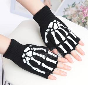 Brand New Glow-in-the-Dark Halloween Skeleton Fingerless Gloves