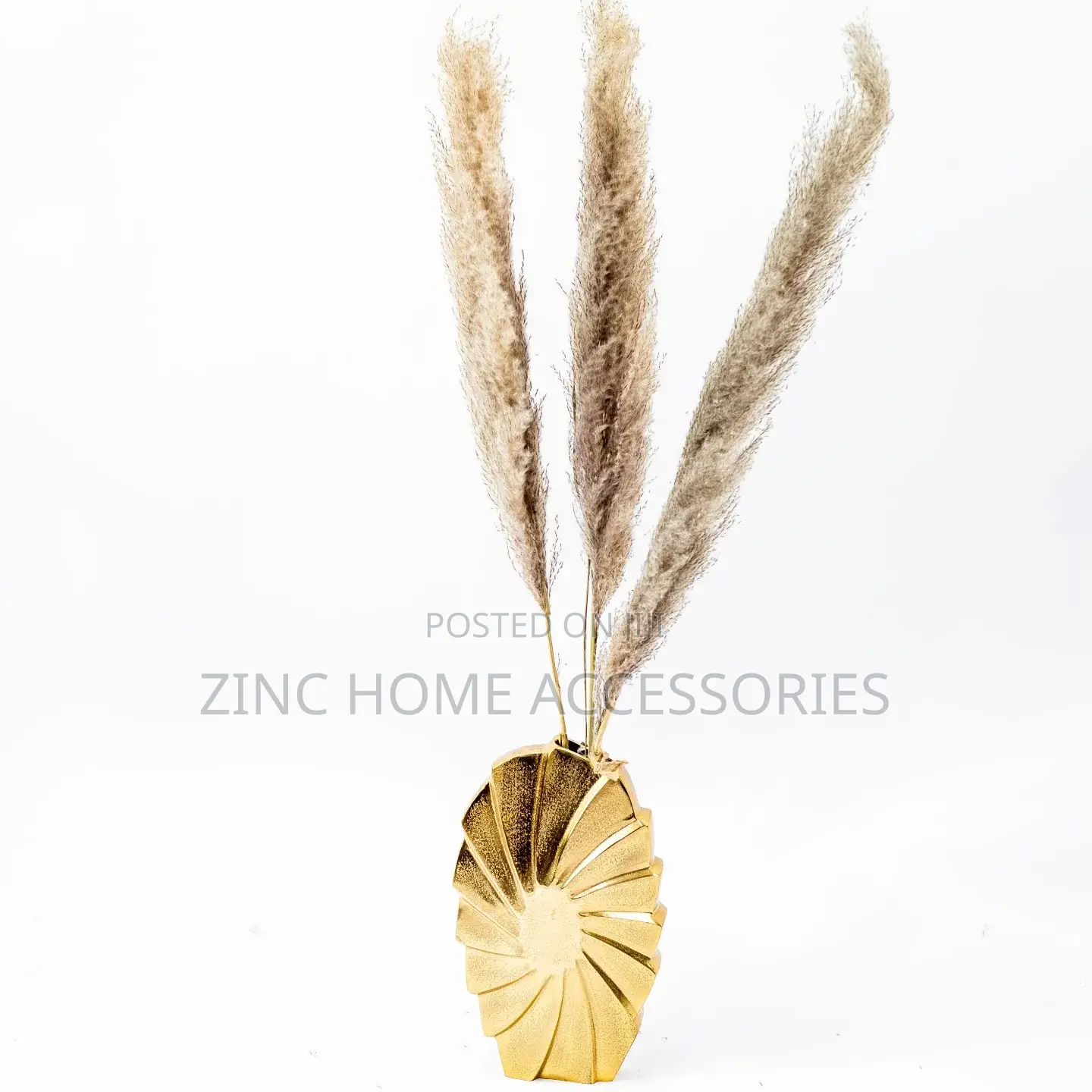 Gold Swirl Flower Vase