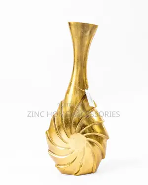 20×48 Gold Swirl Flower Vase