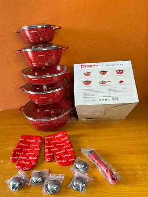 Quality Royal Dessini 12pc Granite Cookware Set + 2 Kitchen