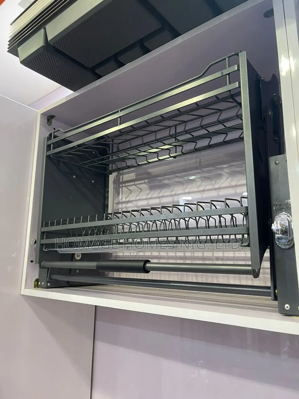 Gray Pull Down Plàte Rack