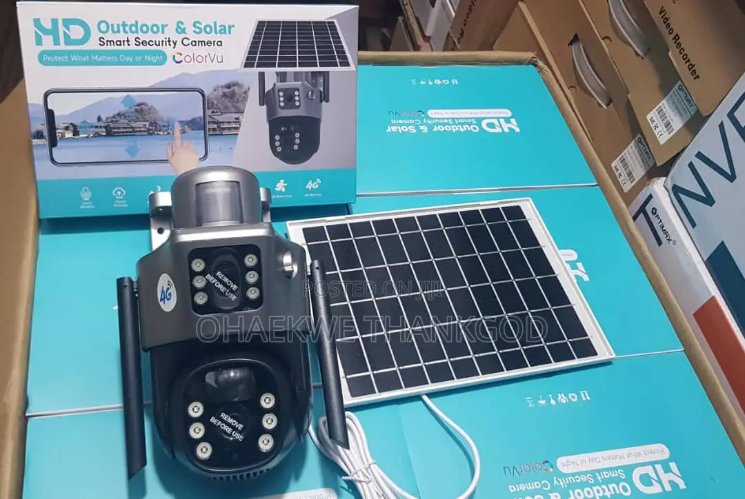 Hd Dual Lens Solar PTZ 4g Camera 3mp