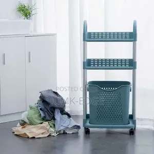 Laundry Basket With 2layer Rack
