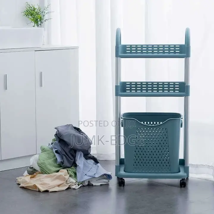 Laundry Basket With 2layer Rack