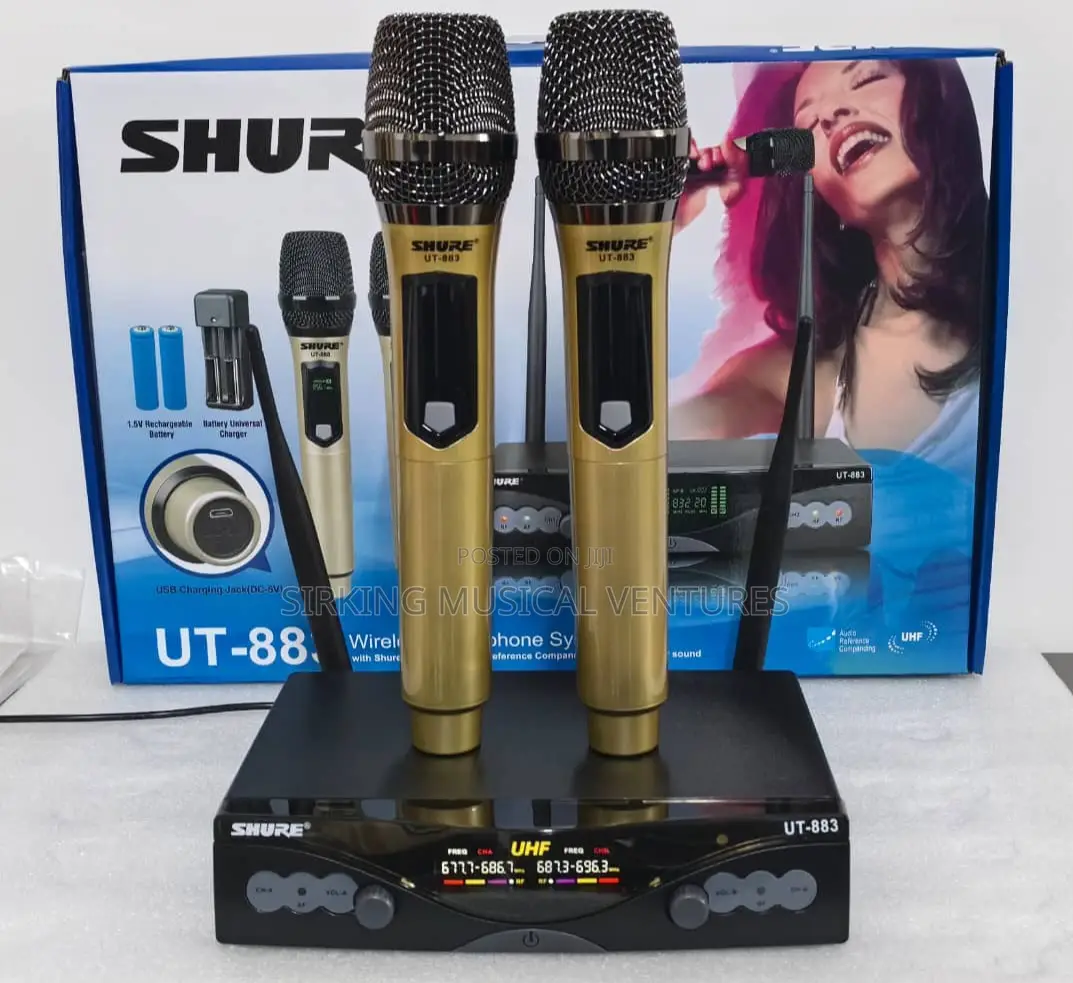 Shure UT-883 Wireless Microphone With 2handle UHF 200mtres