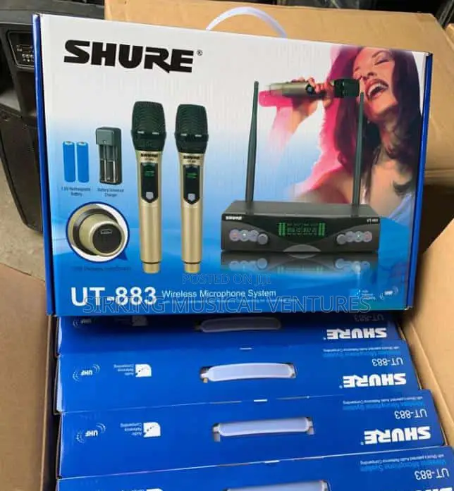 Shure UT-883 Wireless Microphone With 2handle UHF 200mtres