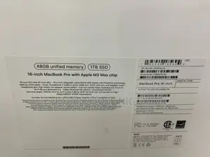 New Laptop Apple MacBook Pro 48GB Apple M3 Max SSD 1T