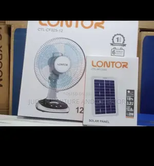 Lontor 12inch Rechargeable Fan With Panel
