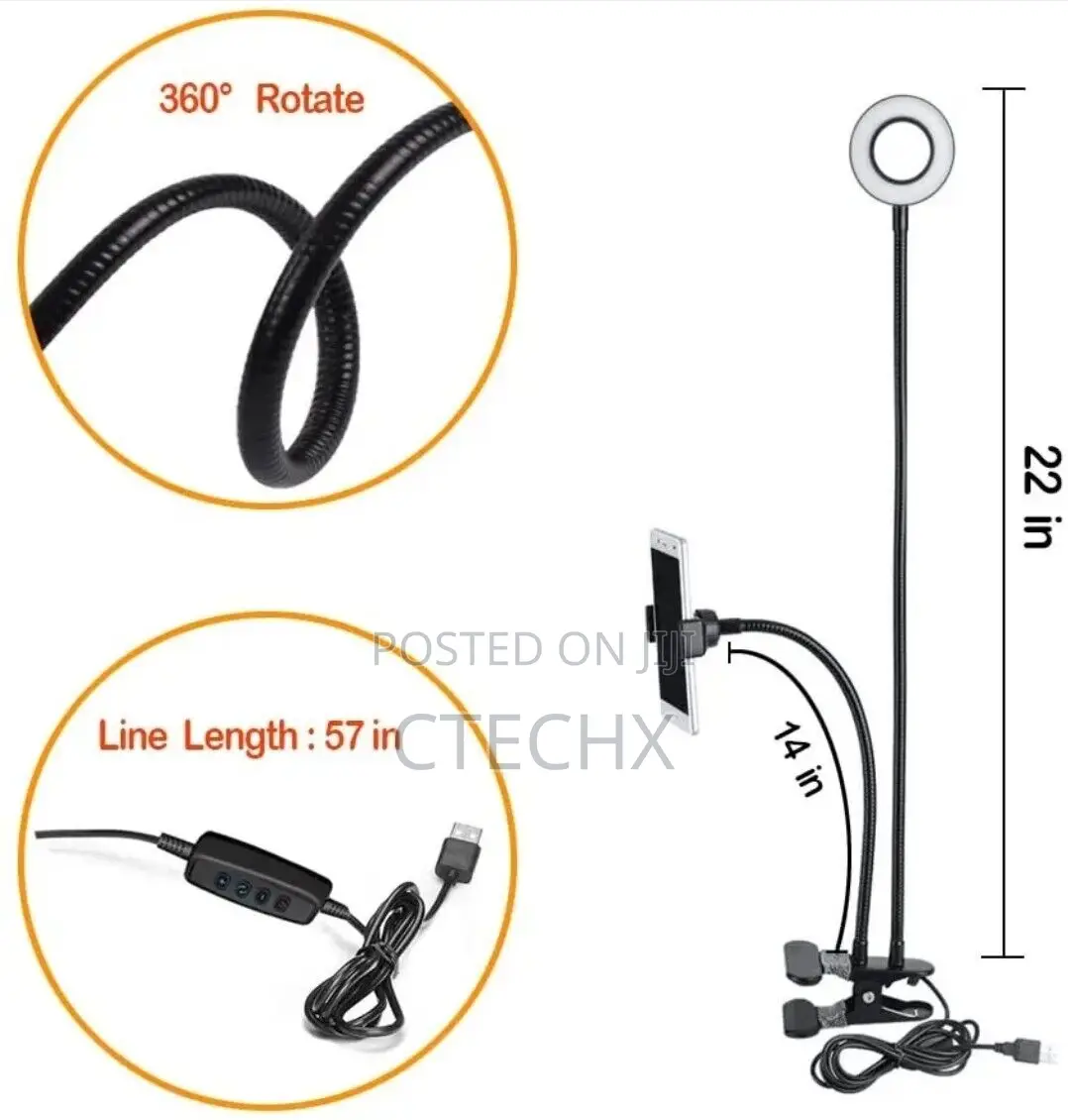 Velouer Selfie Ring Light Cell Phone Holder Compatible -.
