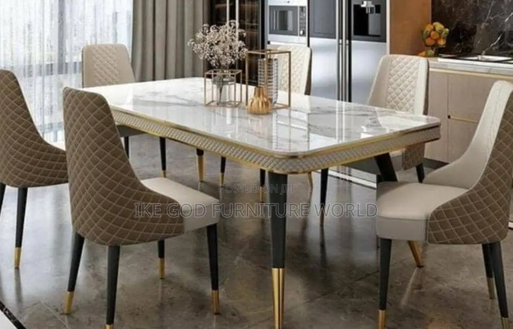 6seater Turkish Dining Table With Solid Chairs