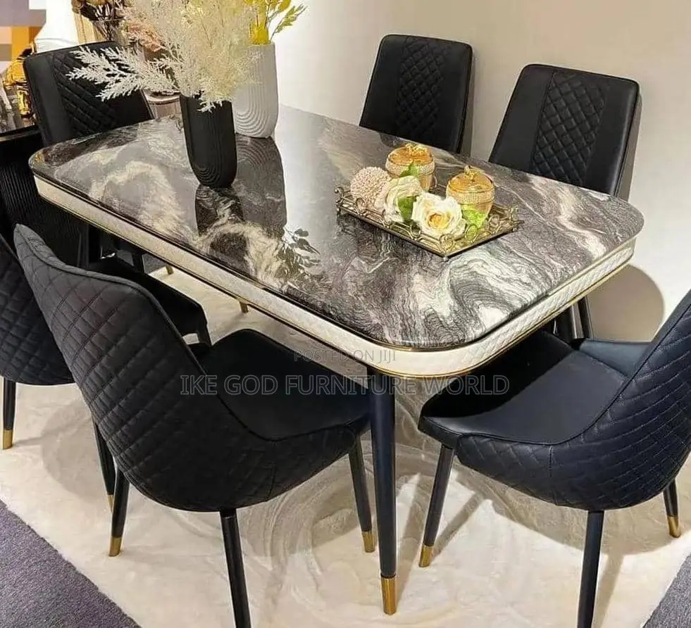 6seater Turkish Dining Table With Solid Chairs