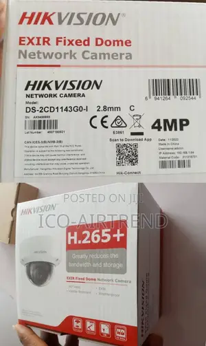 4MP Hikvision Dome IP Network Vandalproof Waterproof Camera