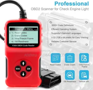 V309 Obd2 Car Scanner Obdii Diagnostic Tool Auto Code Reader