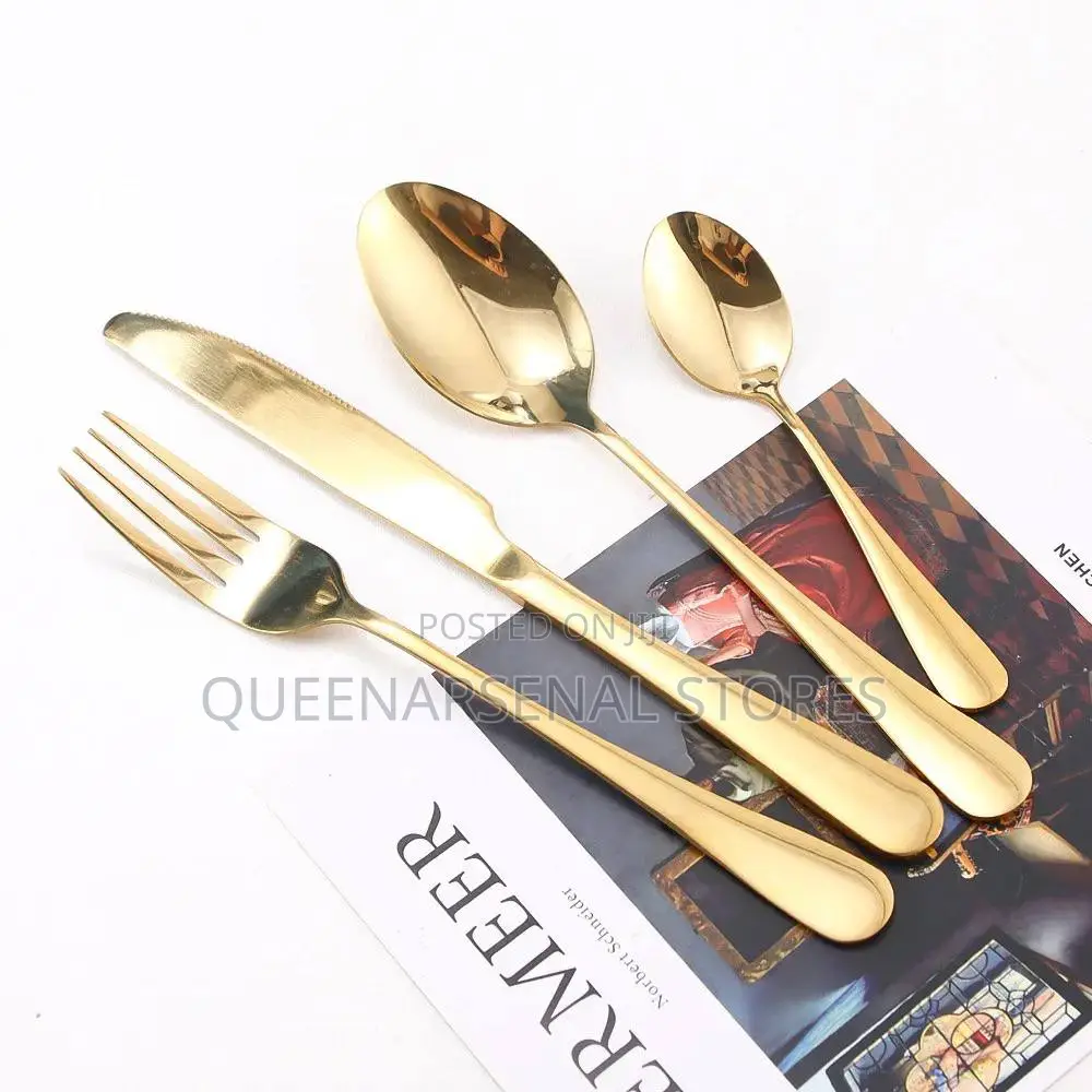 24pcs Gold Cutlery Set