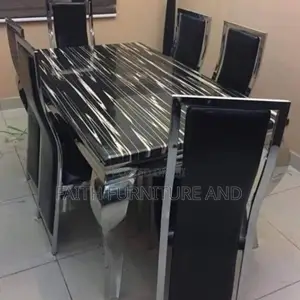 Marble Dining Table and 6 Chairs