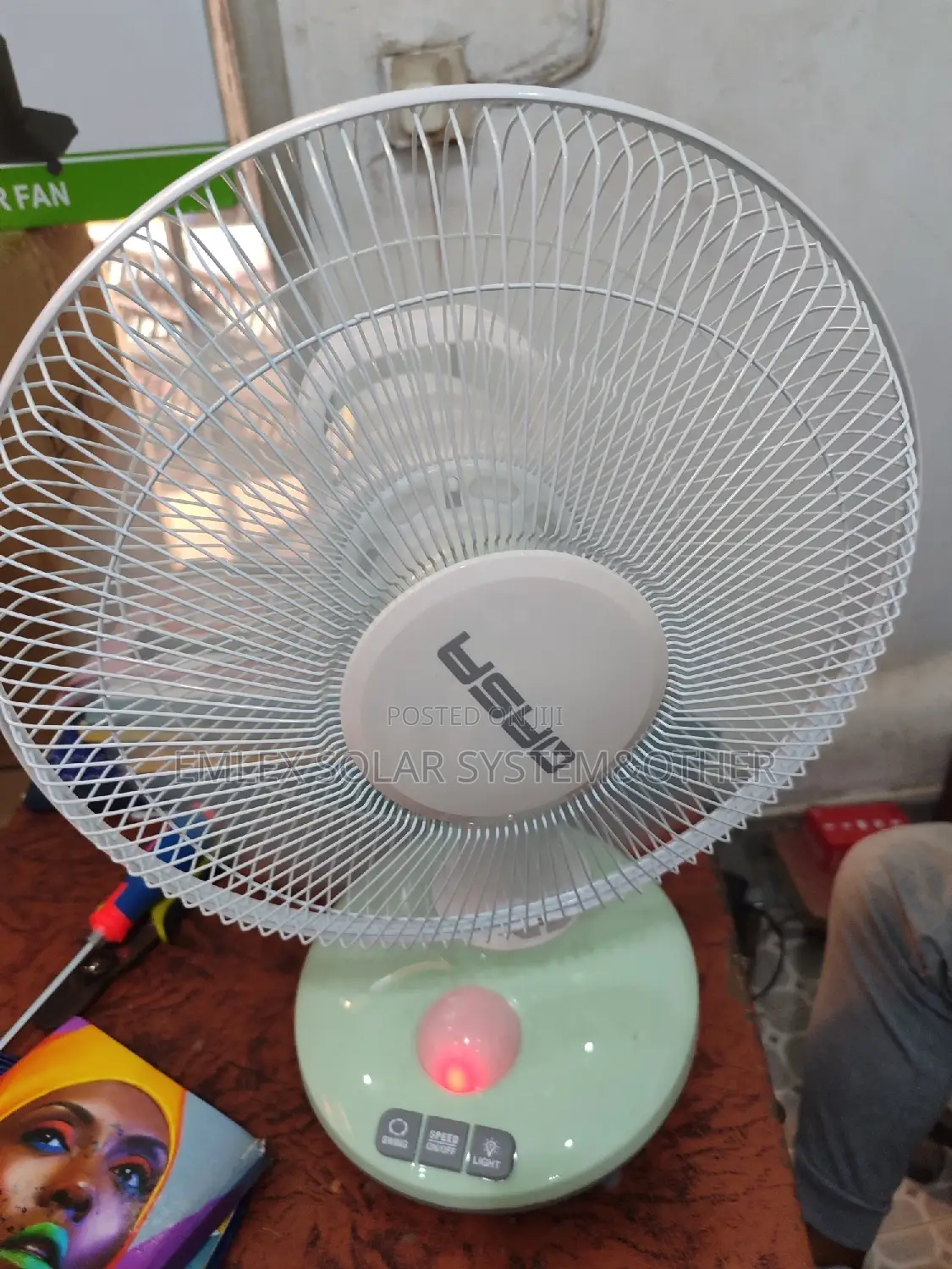 Rechargeable Solar Fan