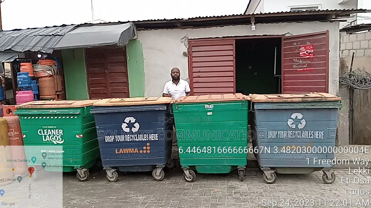 1100 Litres Continental Galvanized Waste Container