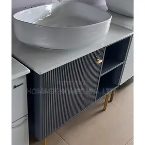 Luxury Bathroom Cabinet Wit Wash Hand Basin Ndnled Mirror