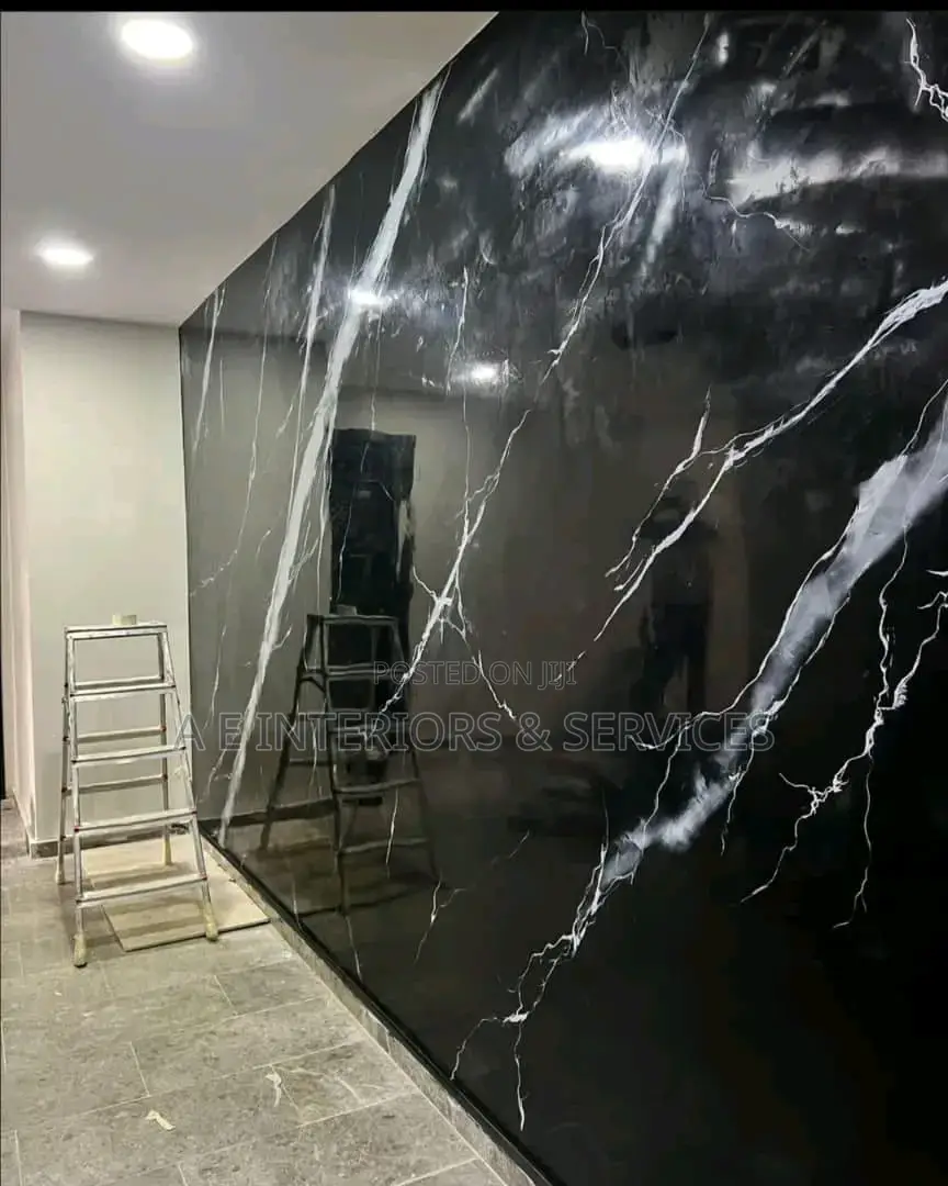 Reflective Mirror Stucco Wall Interior Design