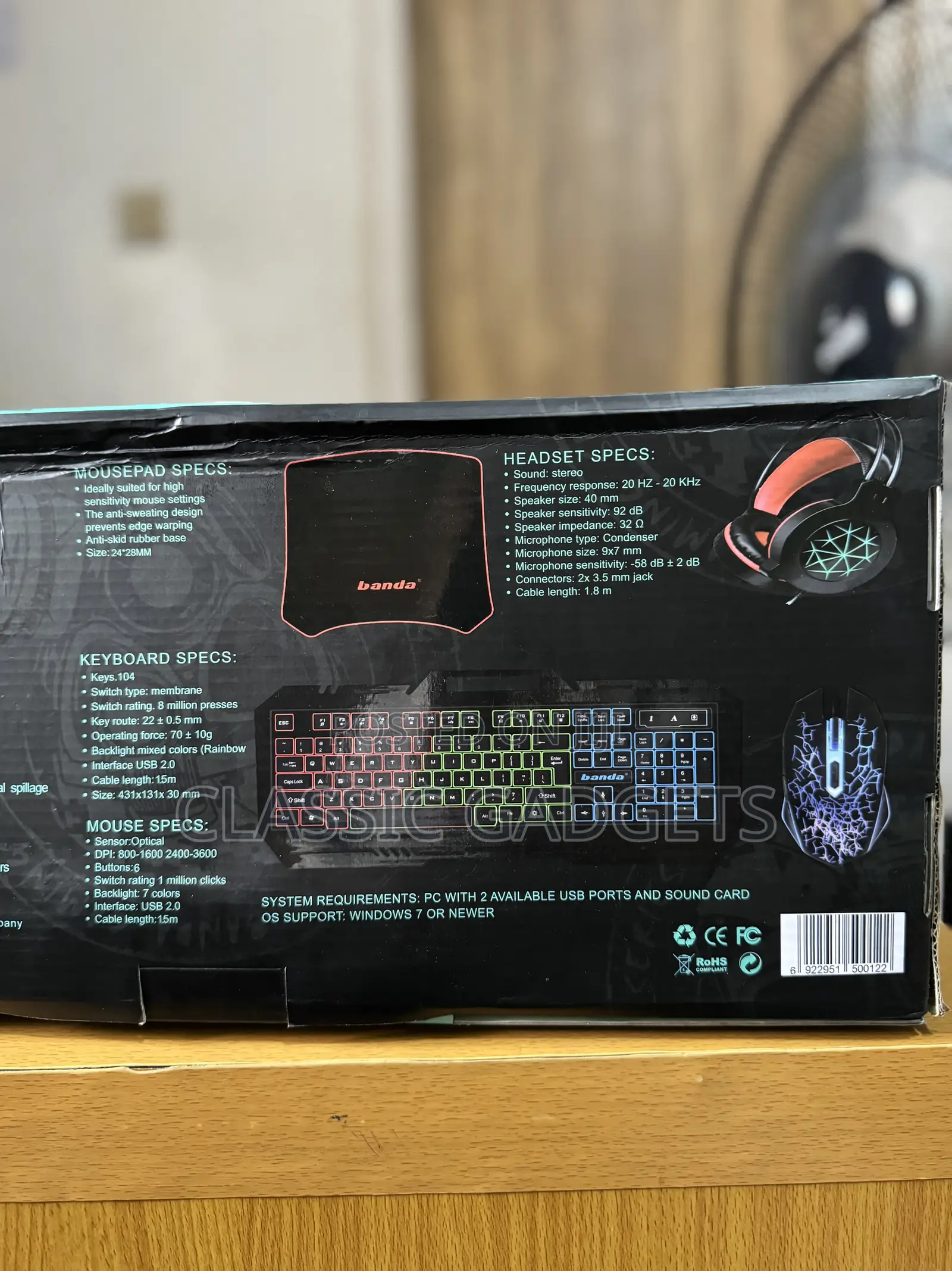 Banda G11 4 in 1 Computer Set, Gaming Keyboard