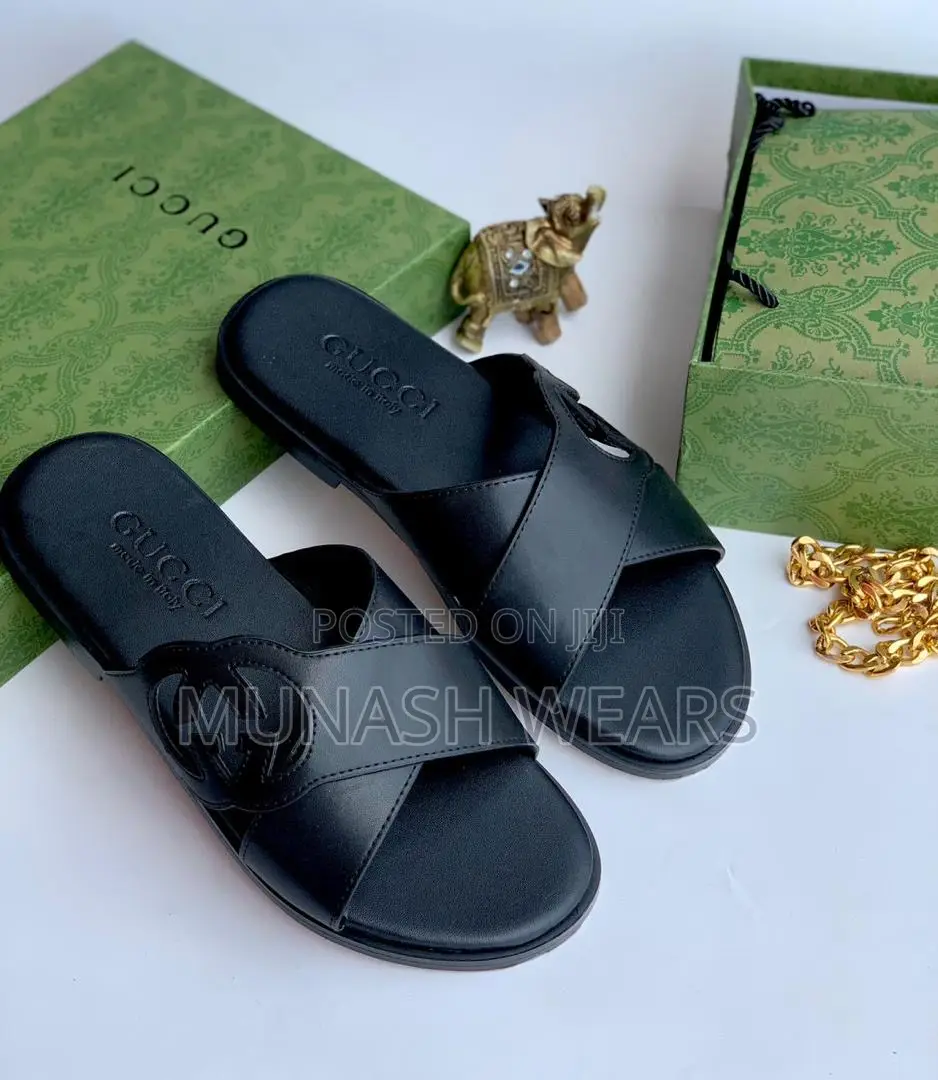 Original Gucci Leather Slipers
