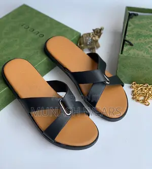 Original Gucci Leather Slipers