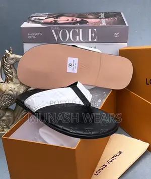 Louis Vuitton Leather Slipers