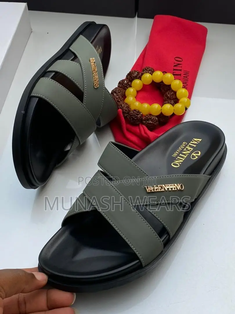 Valentino Leather Slippers