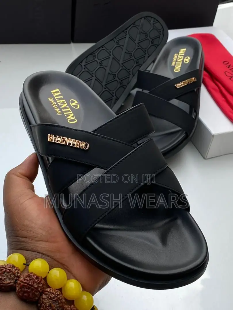 Valentino Leather Slippers
