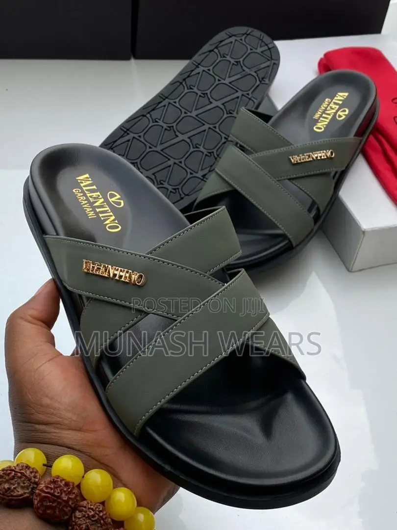 Valentino Leather Slippers