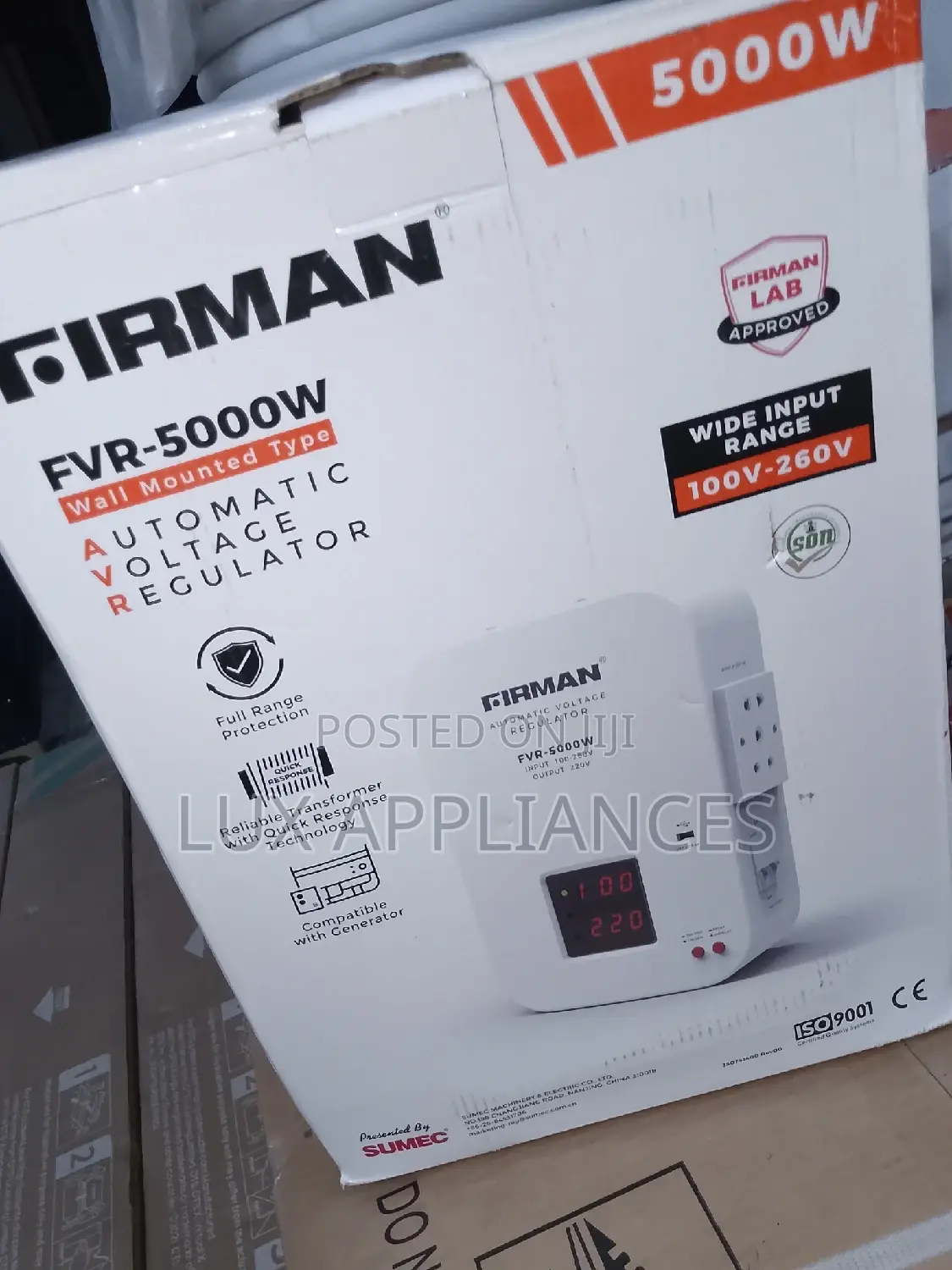 Firman 5000watts Voltage Regulator Stabilizer With USB PORT