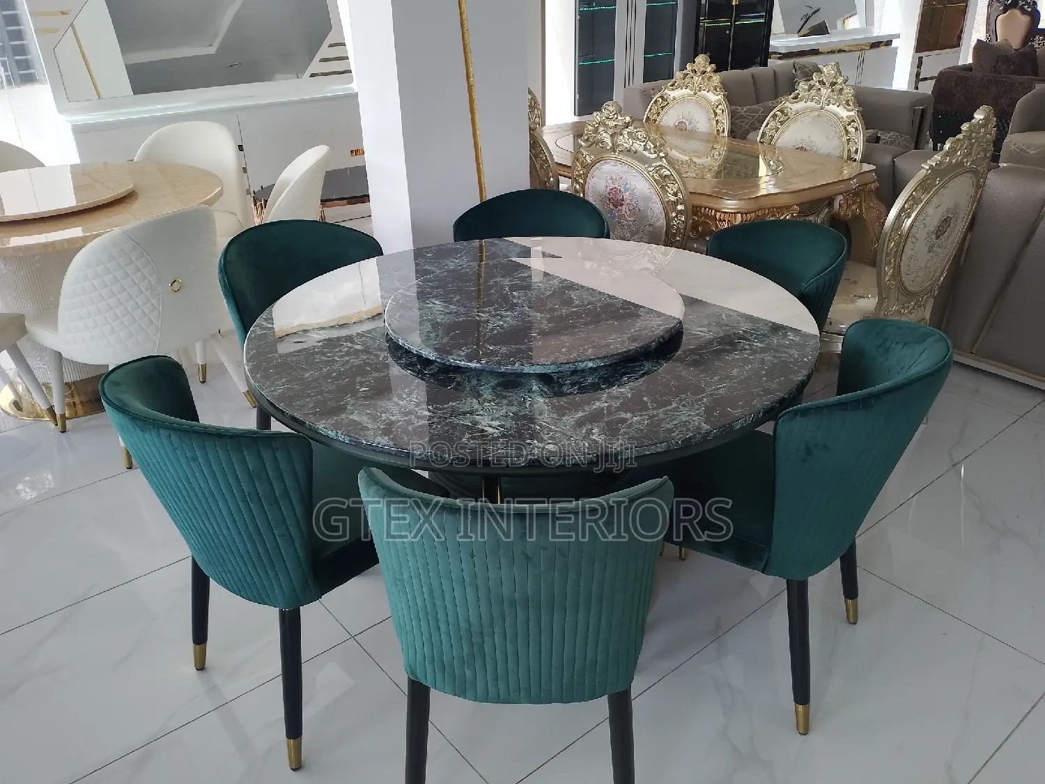 Contemporary Marble Dinning Table Set