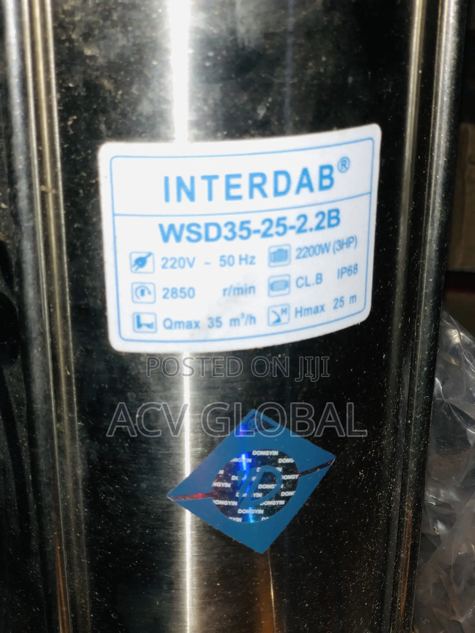 3hp Interdab Sewage Pump