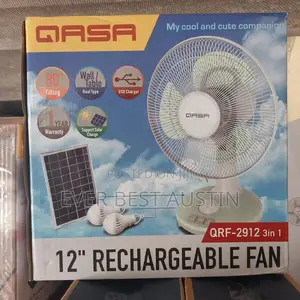 Qasa 3in1 Table Rechargeable and Wall Fan