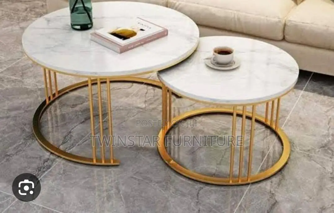 New Modern Marble/Glass Top Centre Table