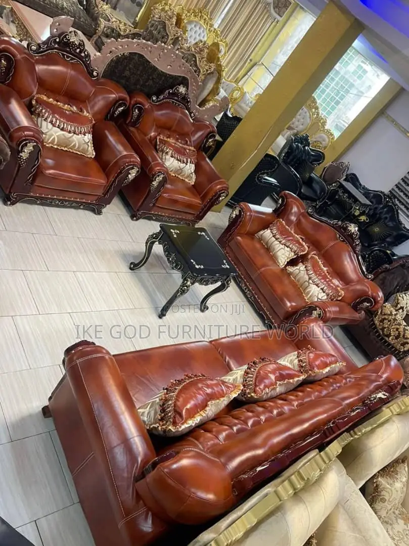 7seater Imported Turkish Royal Leather Sofa Chair