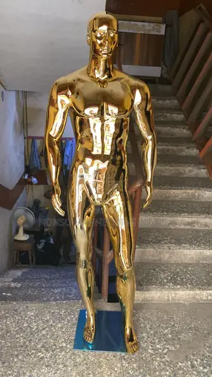 Acrylic Huge Gold Chrome Male Fashion Mannequin